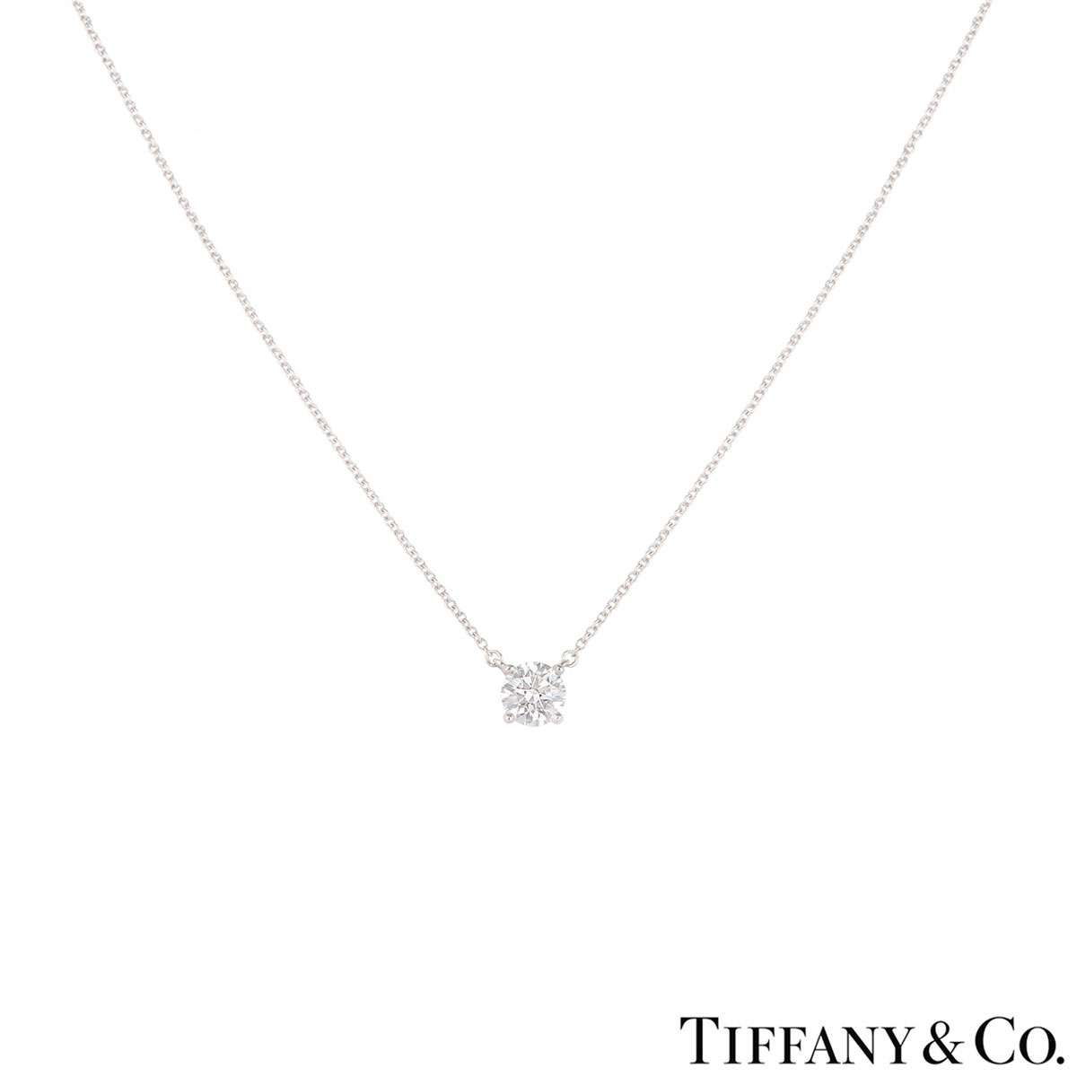 tiffany and co diamond solitaire necklace